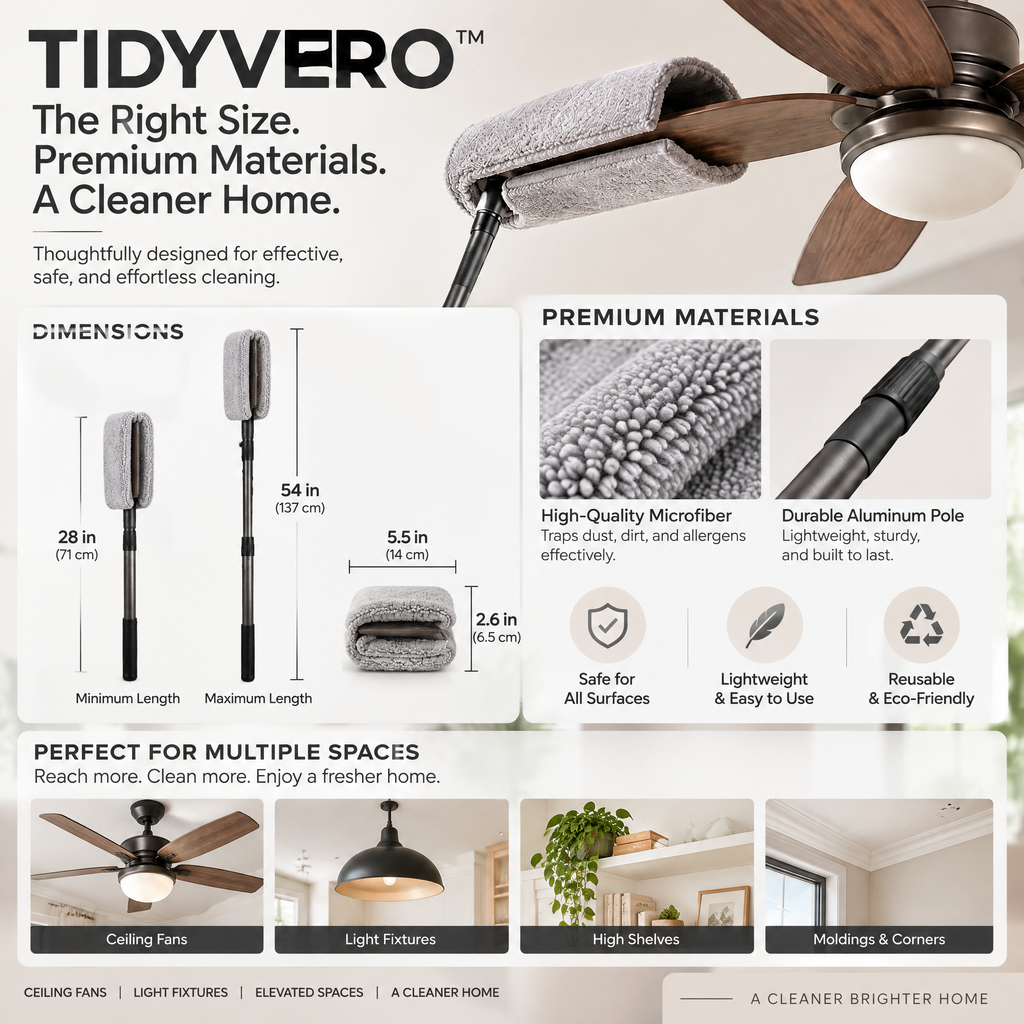 TIDYVERO™ AeroLuxe Ceiling Fan Cleaning System
