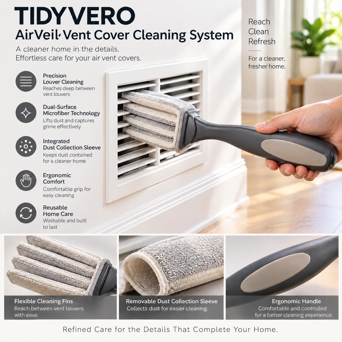 TIDYVERO™ AirVeil Vent Cover Cleaning System