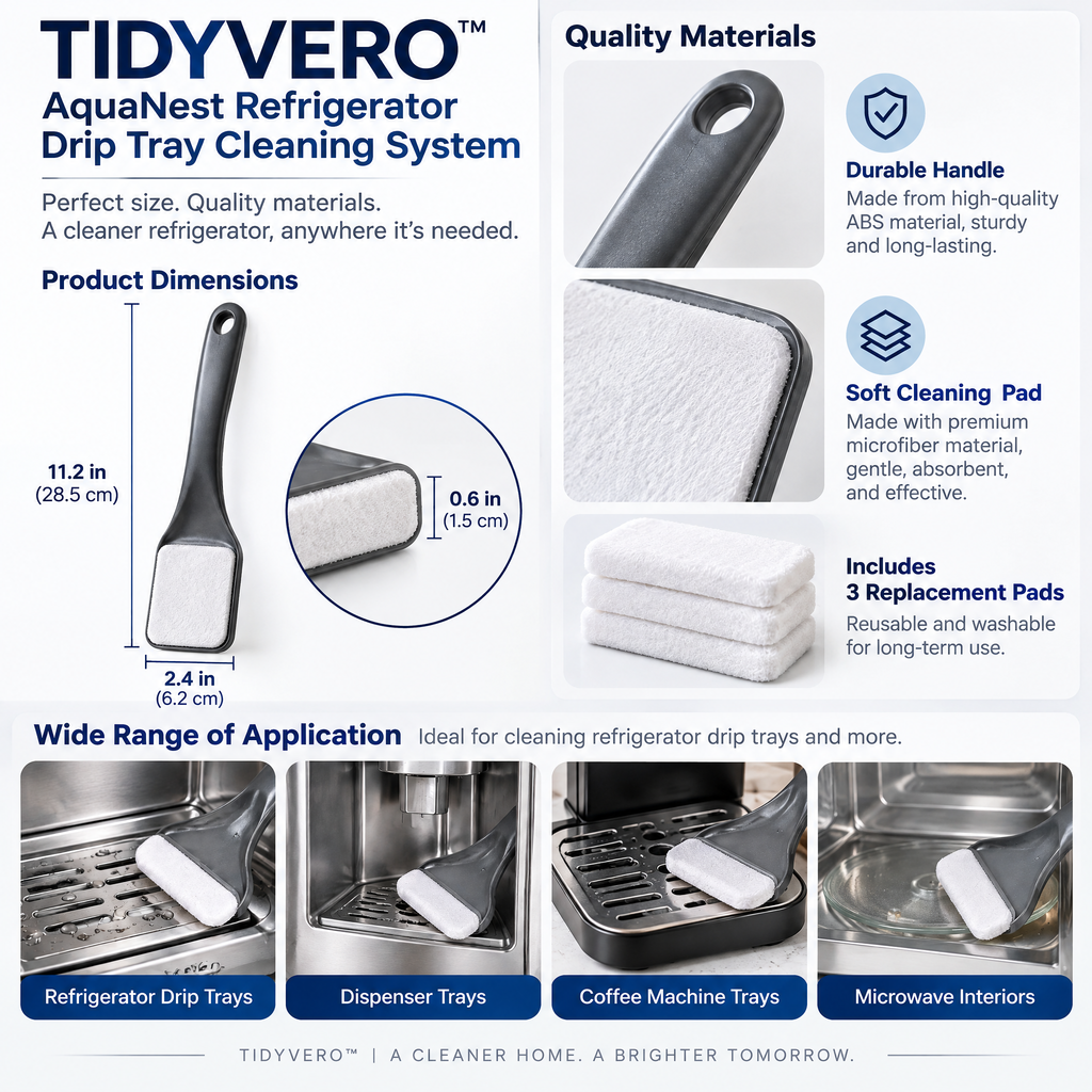 TIDYVERO™ AquaNest Refrigerator Drip Tray Cleaning System