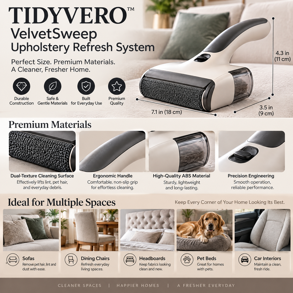 TIDYVERO™ VelvetSweep Upholstery Refresh System